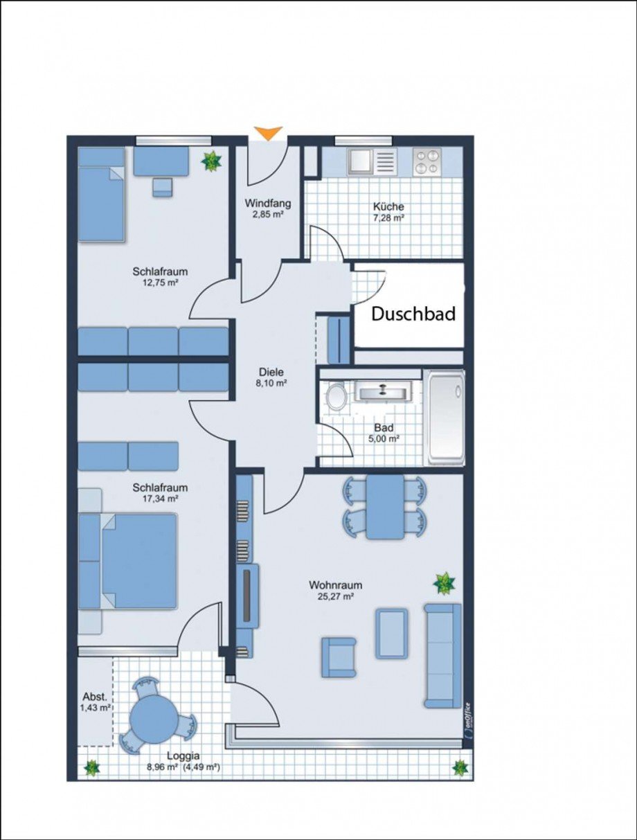 neu-Grundriss Etagenwohnung Wolfsburg