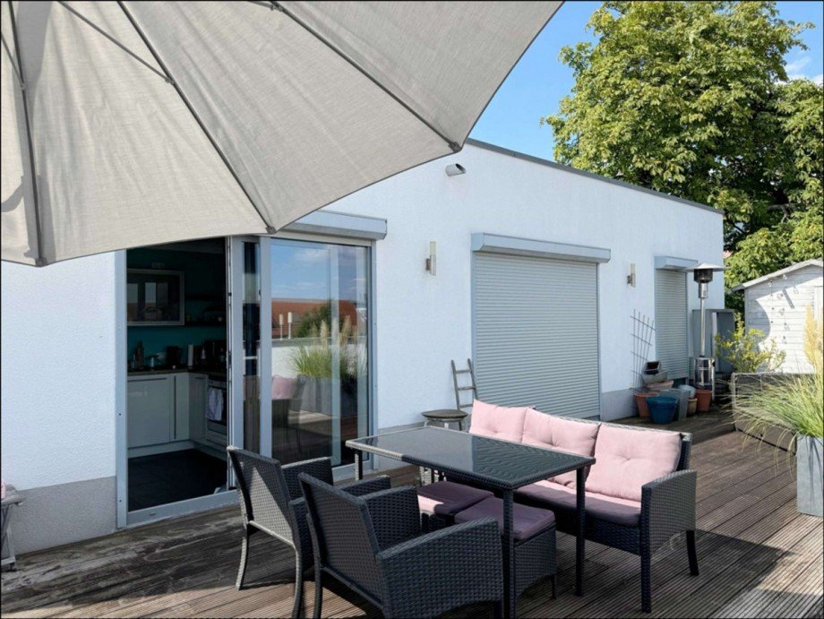 Terrasse, Teilansicht Maisonettewohnung Wolfsburg / Fallersleben