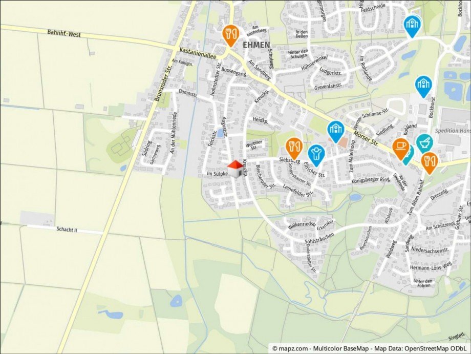 Wohnumfeld Dachgeschosswohnung Wolfsburg / Ehmen